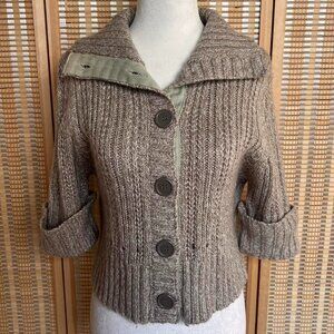 Vintage Y2K It’s Our Time beige cable knit cropped sweater